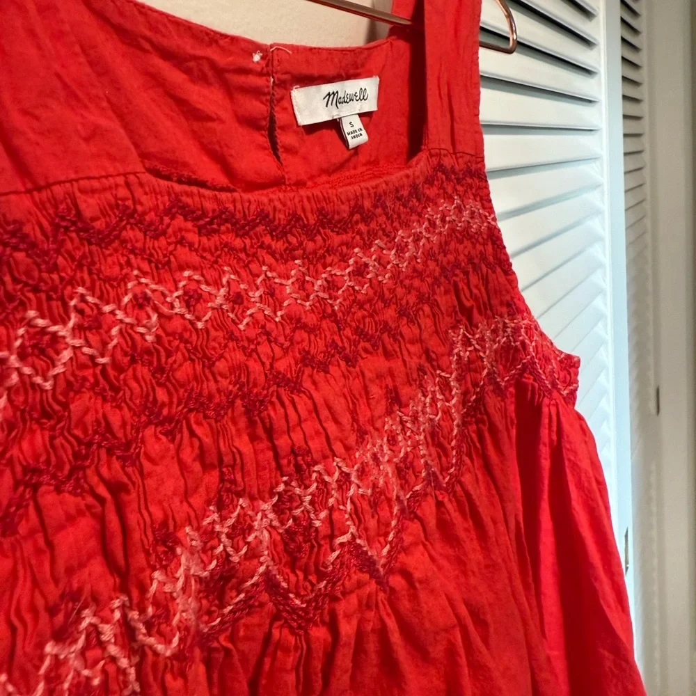 Madewell Red Sleeveless Top - Picture 3 of 4
